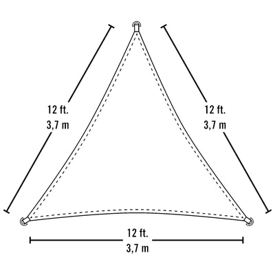 ShelterLogic 12' x 12' Heavyweight Shade Sail Triangle, Lime Green