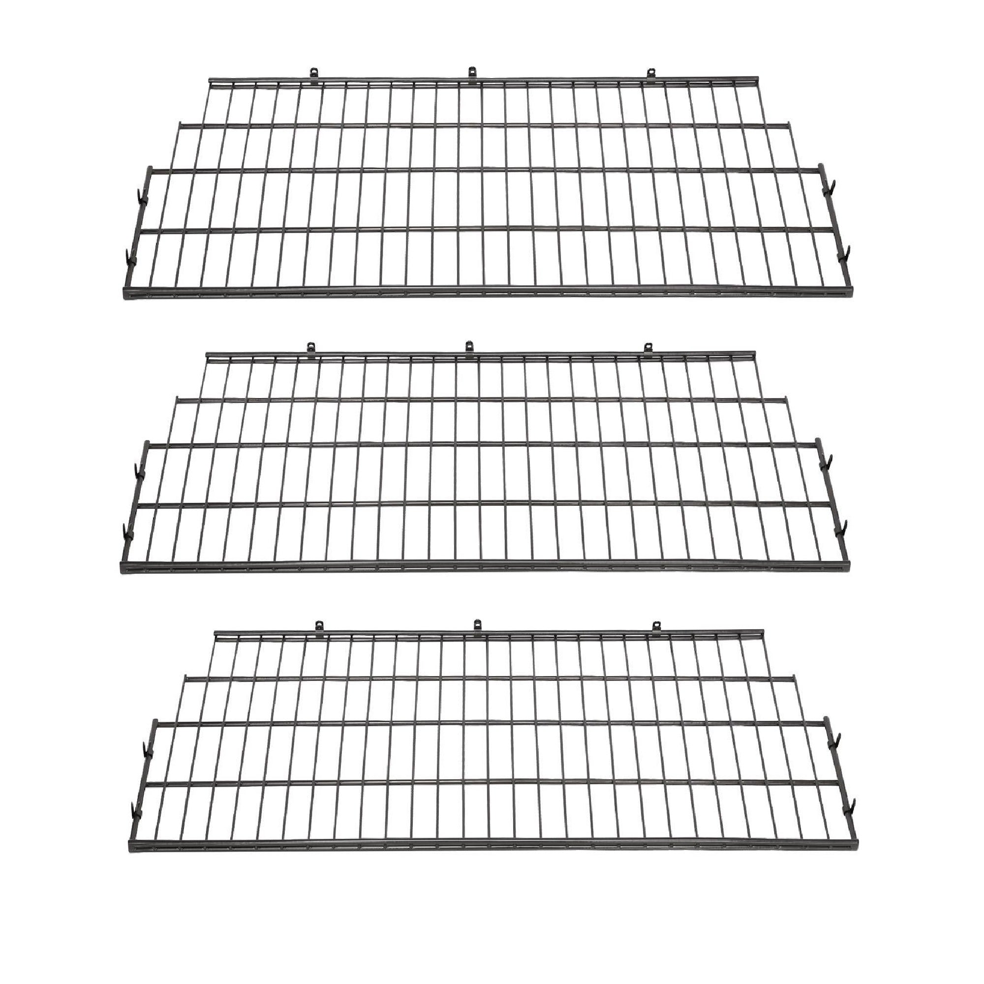 Suncast Vertical Storage Shed Organization Wire Shelf Rack Shelving (3 Pack)