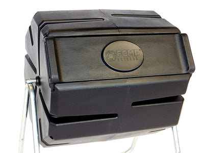 FCMP Outdoor 37 Gallon 1 Piece Tumbling Composter Bin for Soil (Open Box) - VMInnovations