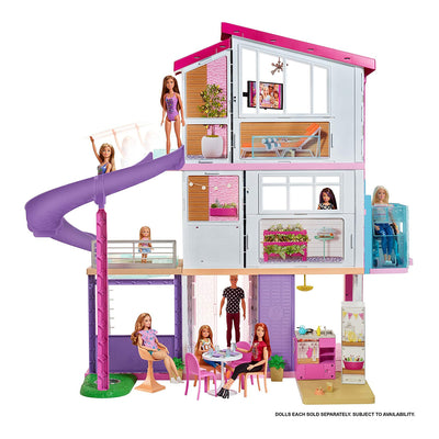 Barbie GNH53 DreamHouse Doll House with Wheelchair Accessible Elevator, Pink