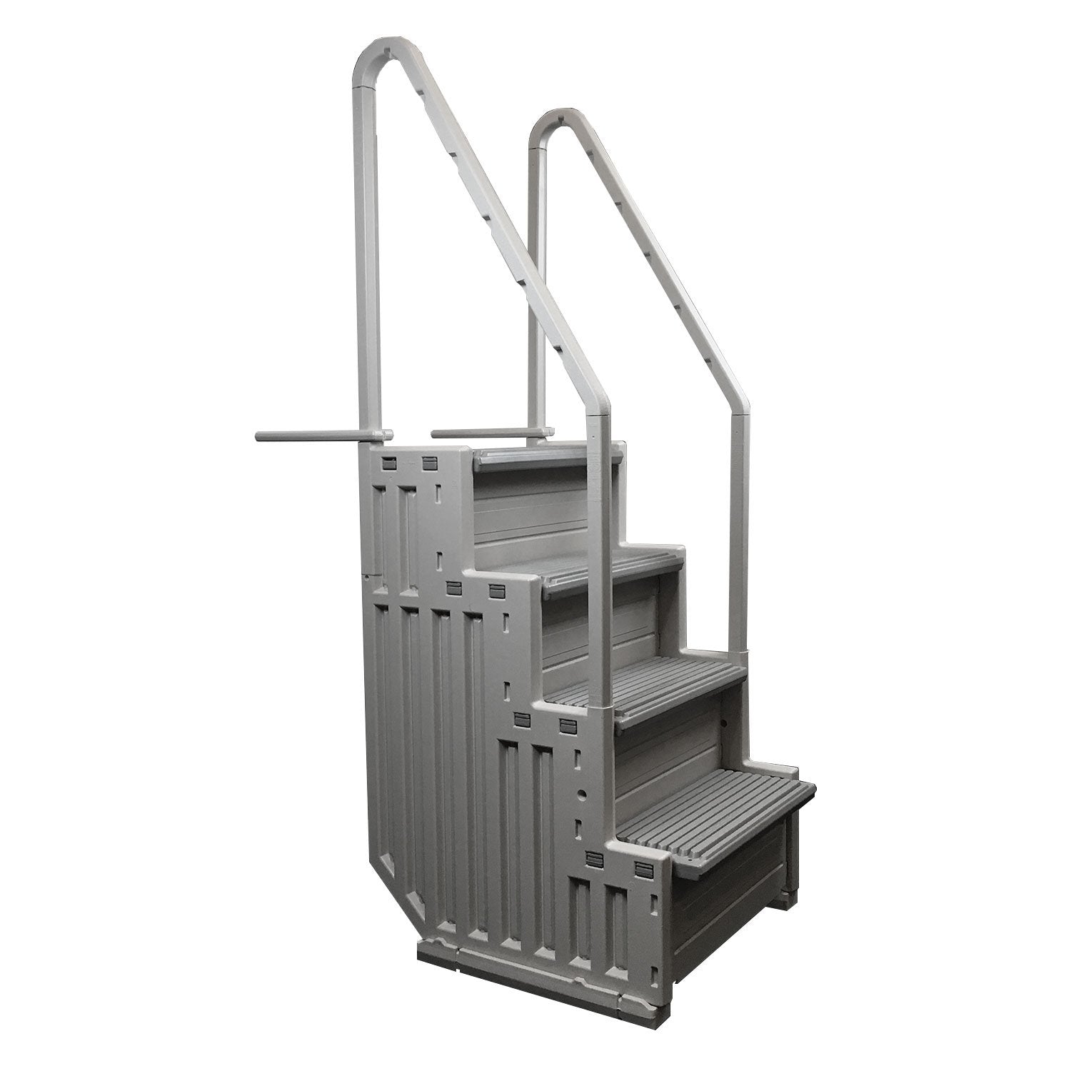 Confer Plastics In-Pool 4 Step Ladder w/Main Access Universal Anchor Sand Weight
