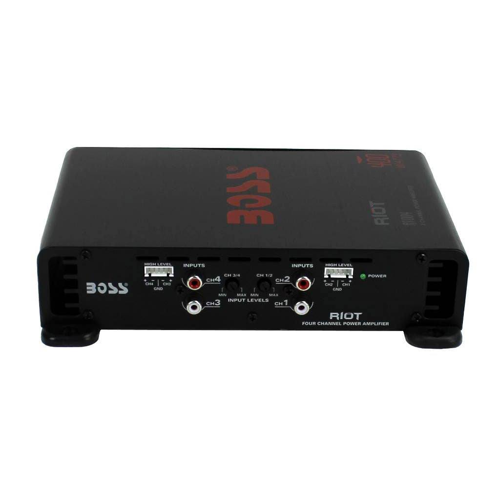 BOSS Audio Riot R1004 400W 4 Channel Car Amplifier MOSFET Amp (4 Pack) - VMInnovations