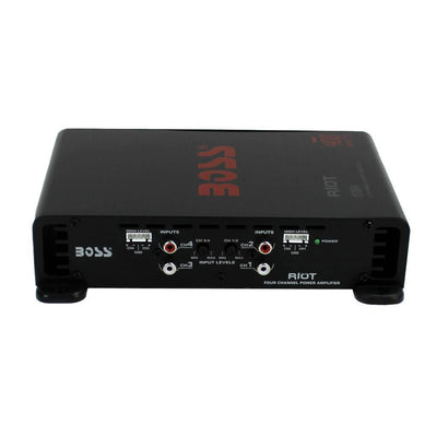 BOSS Audio Riot R1004 400W 4 Channel Car Amplifier MOSFET Amp (4 Pack) - VMInnovations