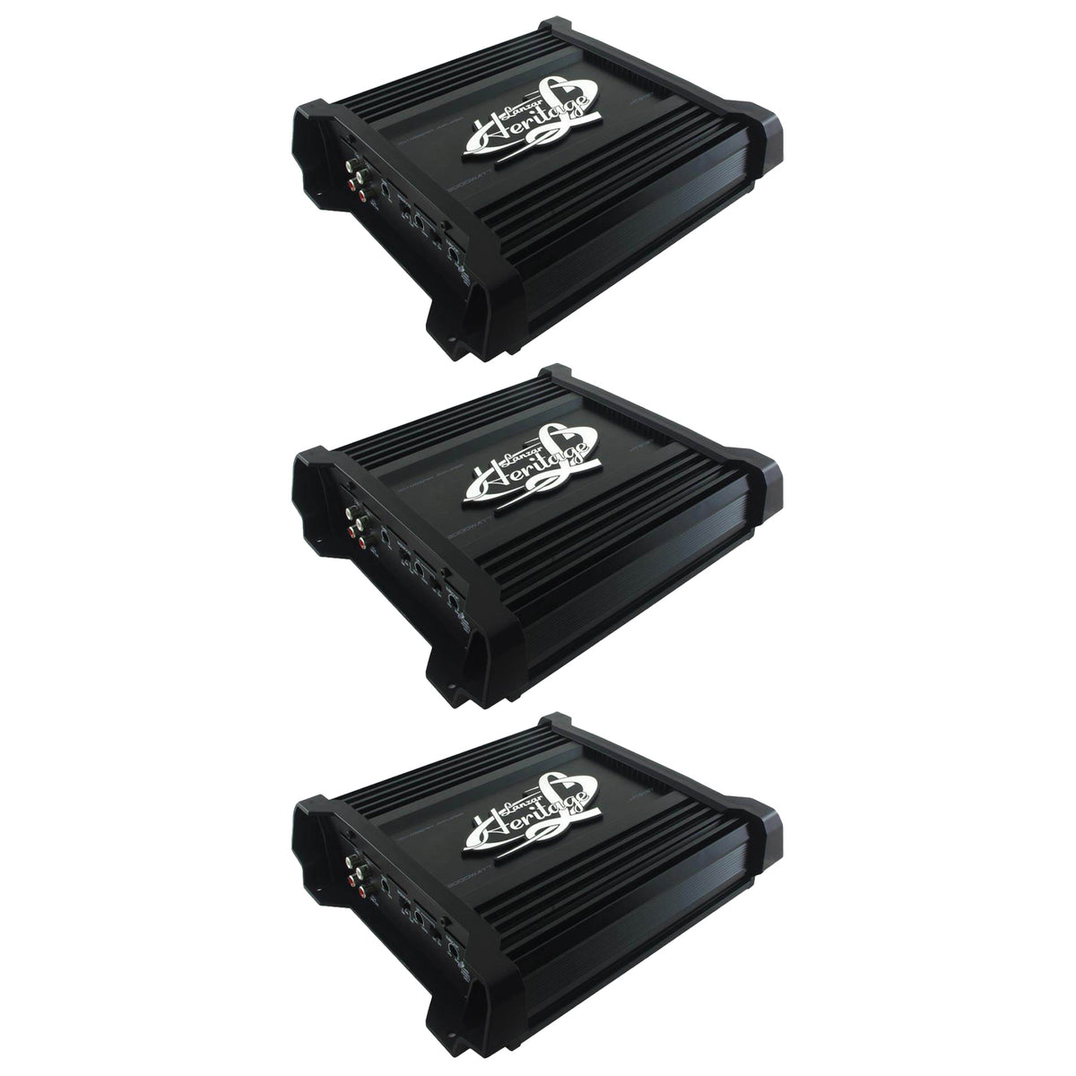 Lanzar Heritage Series HTG137 2000 Watt Monoblock Car Audio Amplifier (3 Pack)