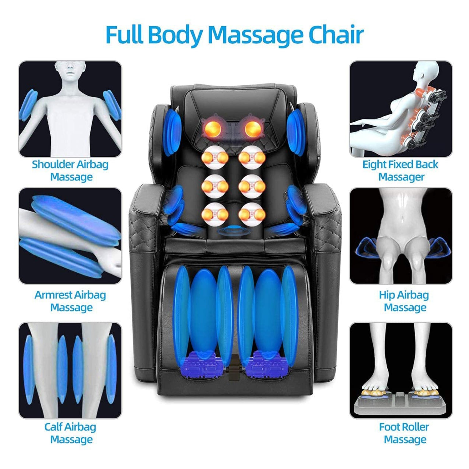 OOTORI Nova N500 Pro Full Body Reclining Massage Chair with Compression and Heat - VMInnovations