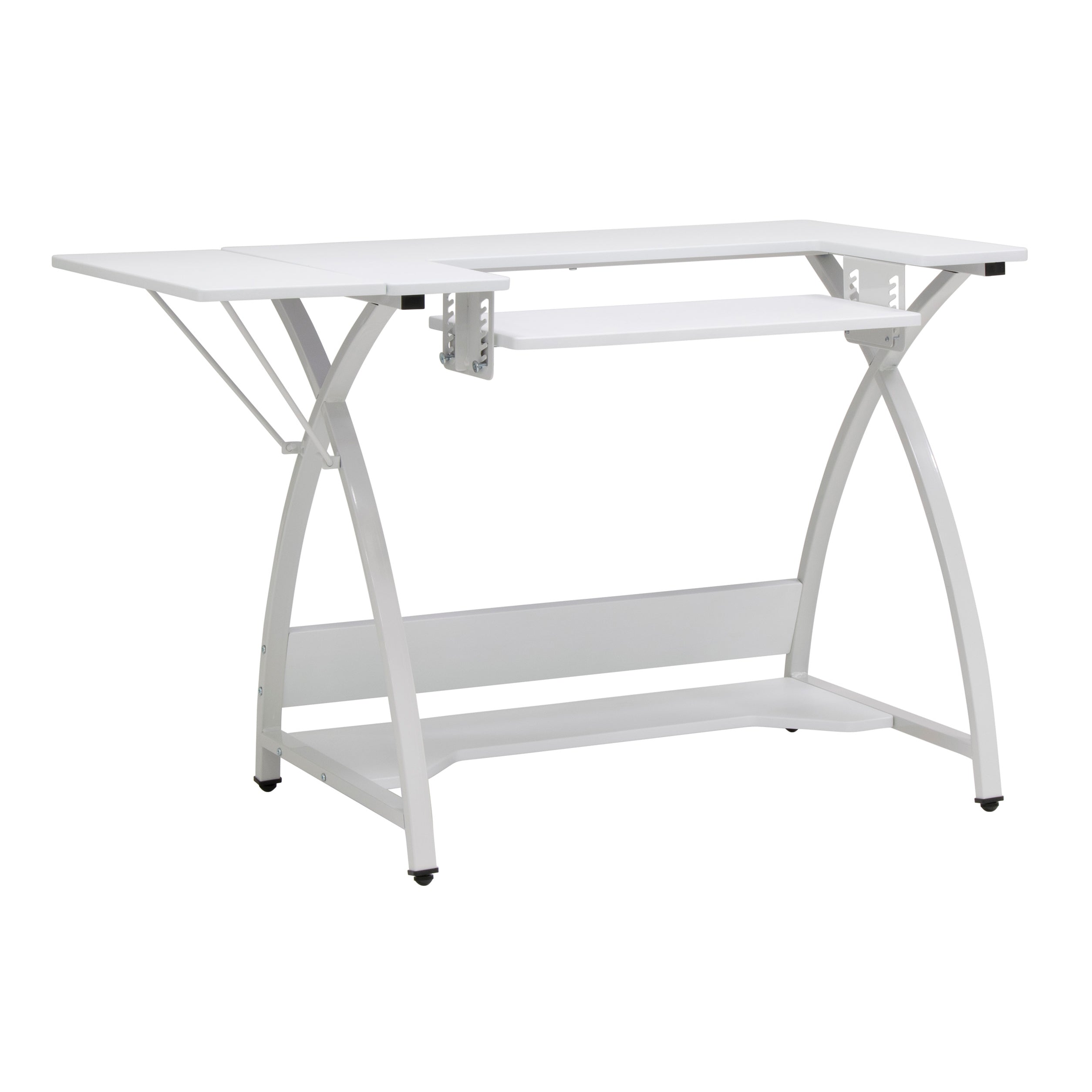Sew Ready Venus Sewing Machine Craft Hobby Table Computer Desk, White (Used)