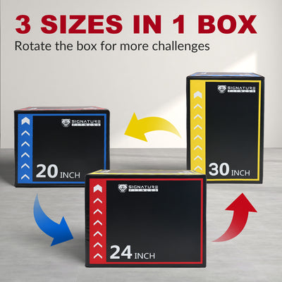 BalanceFrom 3-in-1 Plyometric Jump Box, Non-Slip Adjustable Workout Equipment
