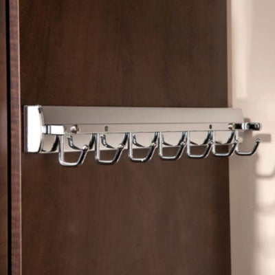 Rev-A-Shelf Sidelines CSWBRSL-14-SC-1 14 Inch Swivel Belt Rack, Satin Chrome