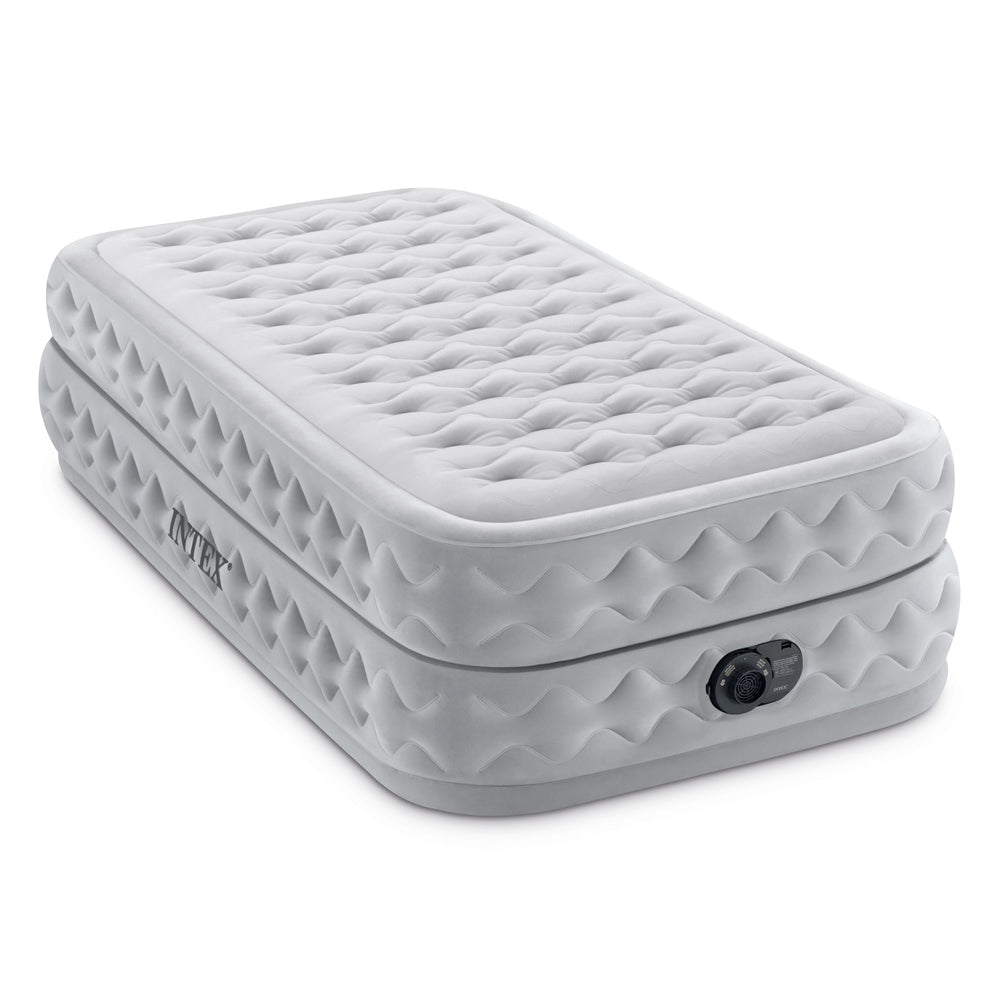 Intex Supreme Air Flow Fiber Tech Air Mattress with Built in Pump, Twin (Used) - VMInnovations