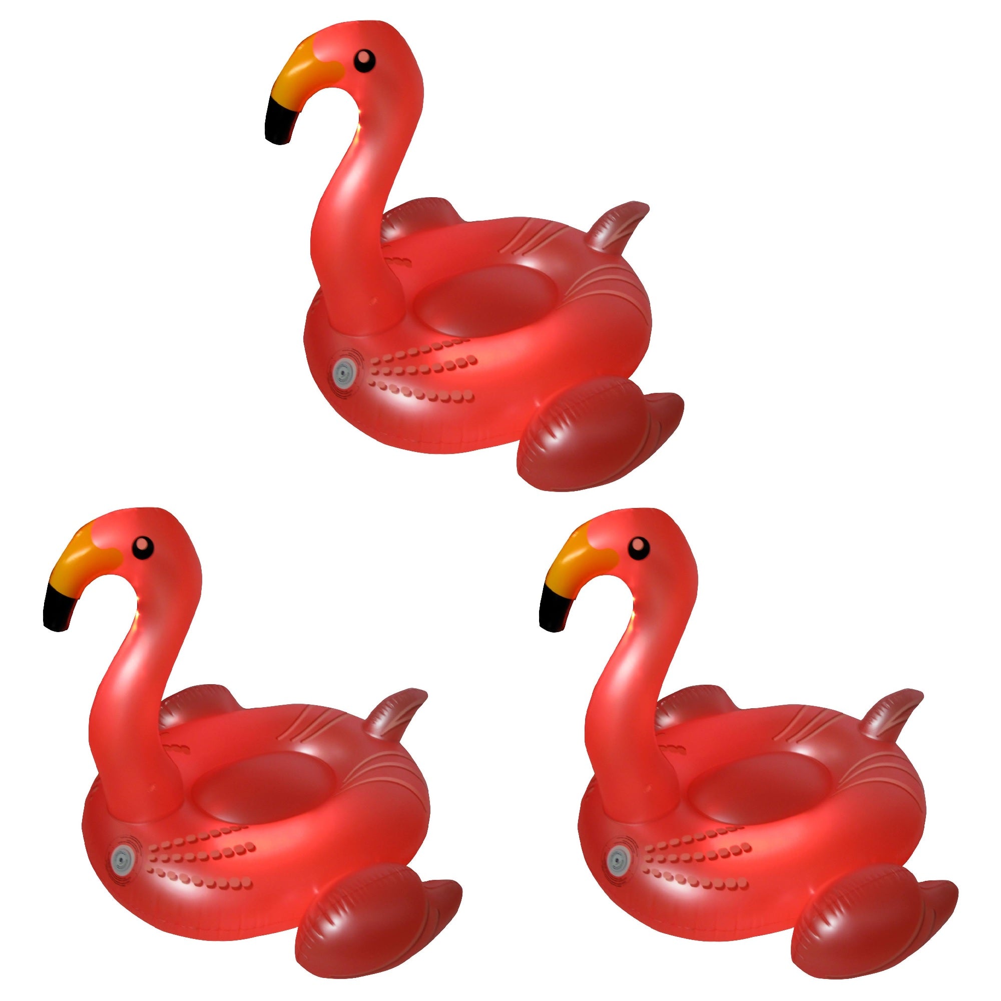 Swimline 75-Inch Giant Inflatable LED Light-Up Flamingo Pool Float (3 Pack)