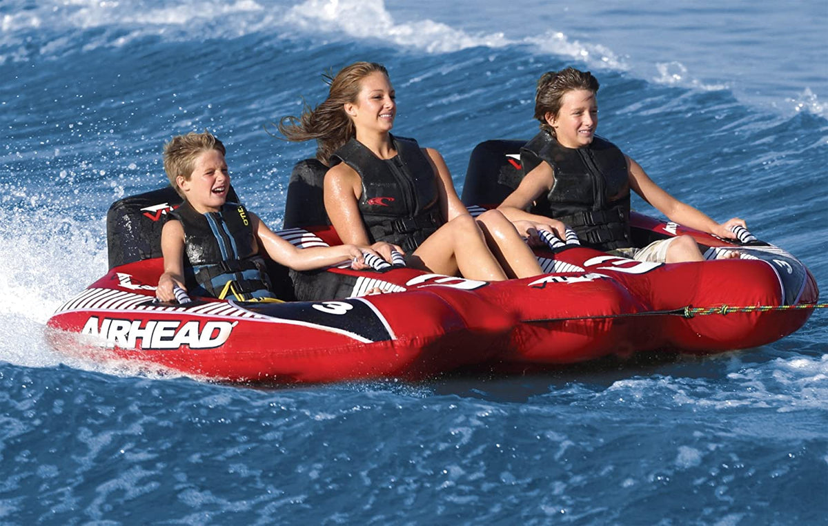Airhead AHVI-F3 Viper 3 Triple Rider Cockpit Inflatable Towable Lake Water Tube