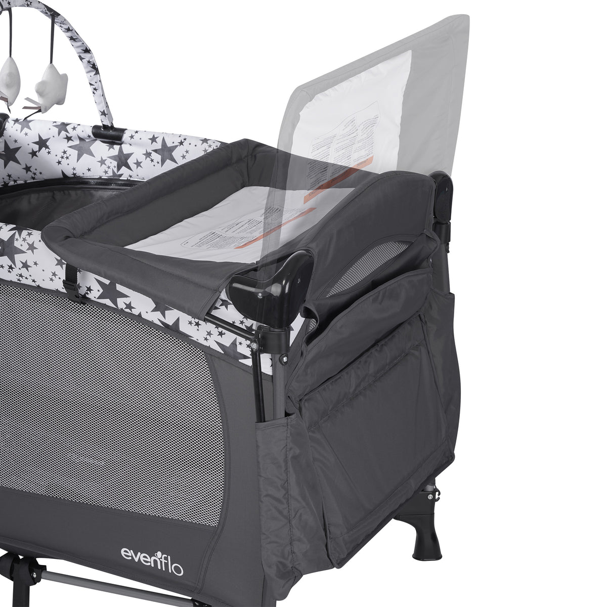 Evenflo Portable 4-in-1 Safe BabySuite DLX Versatile Home Baby Playard, Pop Star (Refurbished)