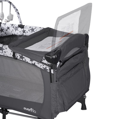 Evenflo Portable 4-in-1 Safe BabySuite DLX Versatile Home Baby Playard, Pop Star (Refurbished)