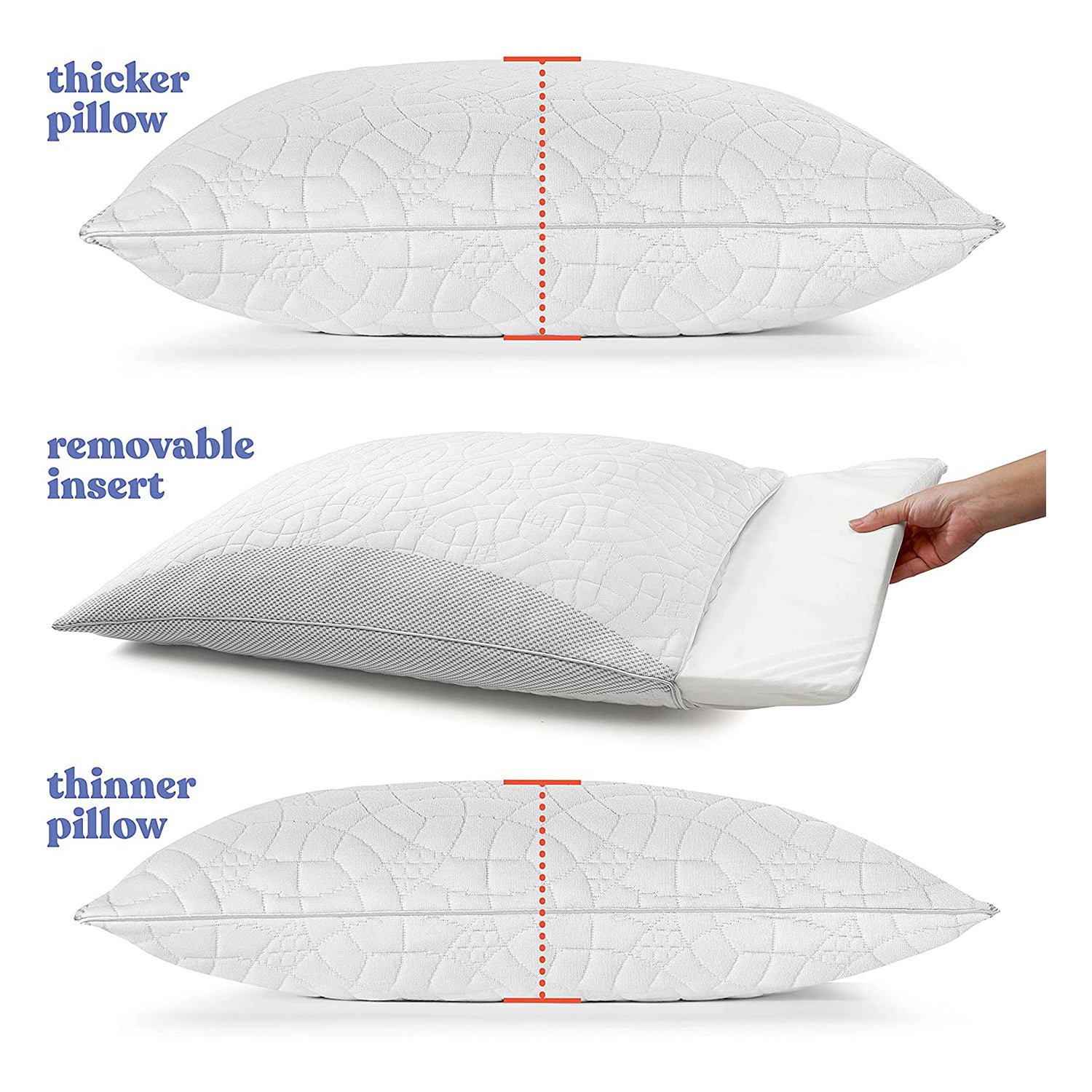 Early Bird Sleep UR Way Memory Foam Pillow, Dual Side For Firm or Plush Comfort - VMInnovations