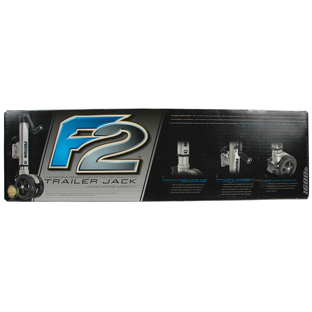 Fulton 1,600 Pound Bolt/Weld On F2 Trailer Tongue Jack, Twin Track (Open Box) - VMInnovations