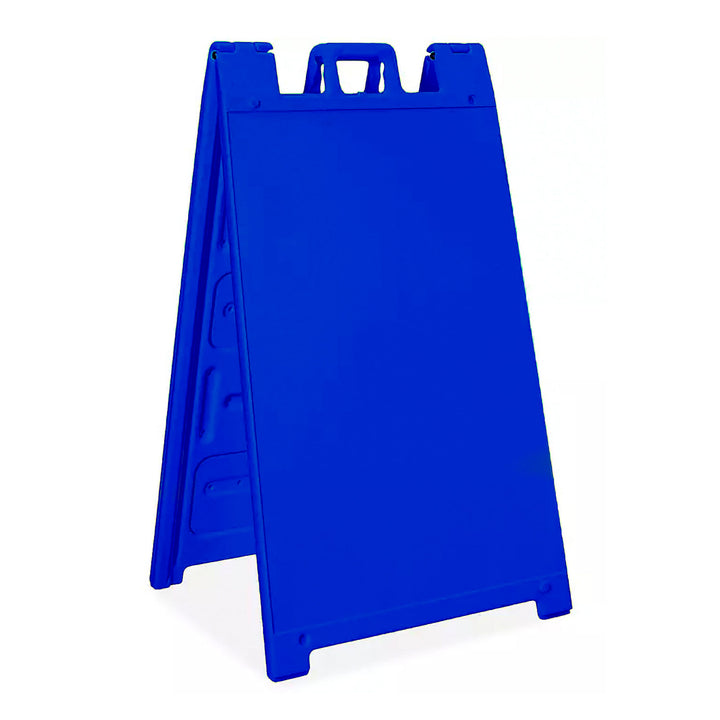 Plasticade Signicade Folding Sidewalk Double Sided Sign Stand, Blue (Open Box)