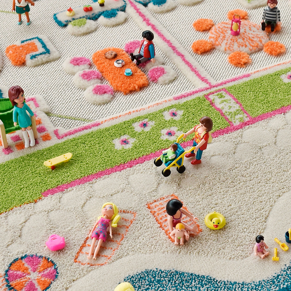 IVI 3D Play Carpet 59 x 39-inch Soft Beach House Floor Rug Mat for Kids, Medium - VMInnovations