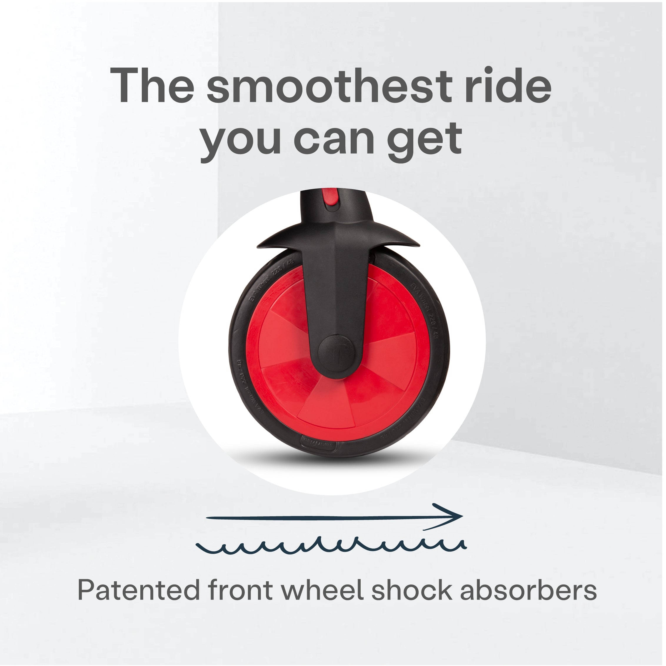 smarTrike 5 in 1 Modular Toddler Stroller Tricycle with 1 Handed Steering, Red