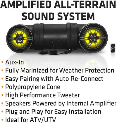 Soundstorm 6.5" 450W Bluetooth ATV Outdoor Speaker System, Certified Refurbished