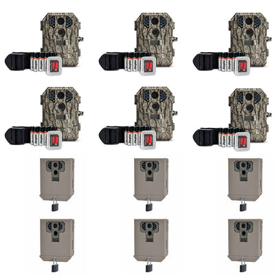 Stealth Cam Game Trail Camera w/ SD Card(6 Pack) & Camera Security Box (6 Pack)