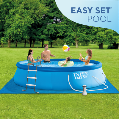 Intex 15'x42" Inflatable Above Ground Pool w/ Ladder & Pump (Open Box) (2 Pack)