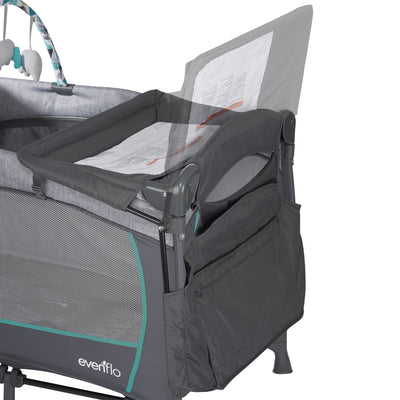 Evenflo Portable 4-in-1 Safe BabySuite DLX Versatile Home Infant Playard, Prism