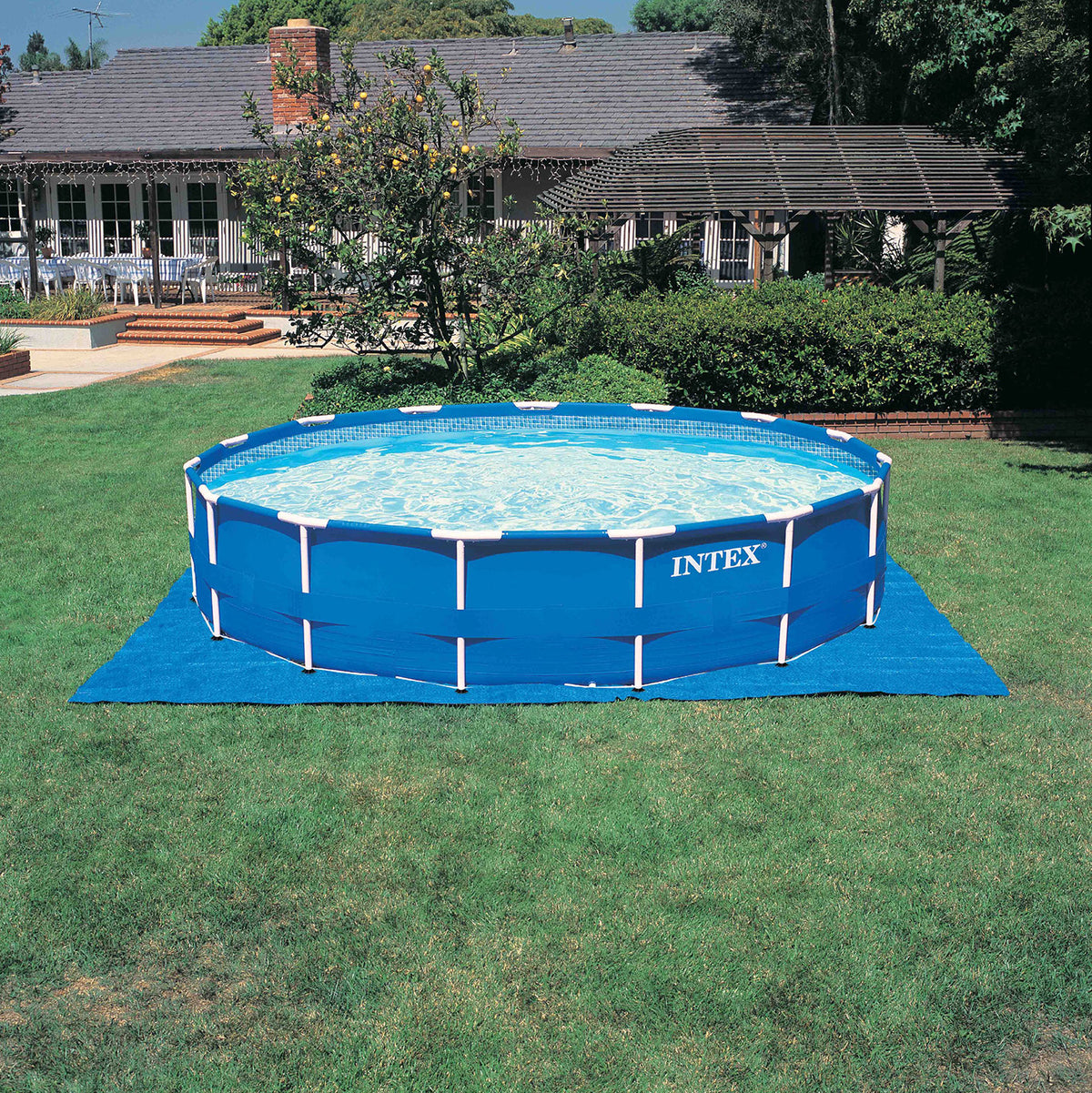 Intex Above Ground 15ft x 48in Pool, 6 Filter Cartridges + Natural PHOSfree