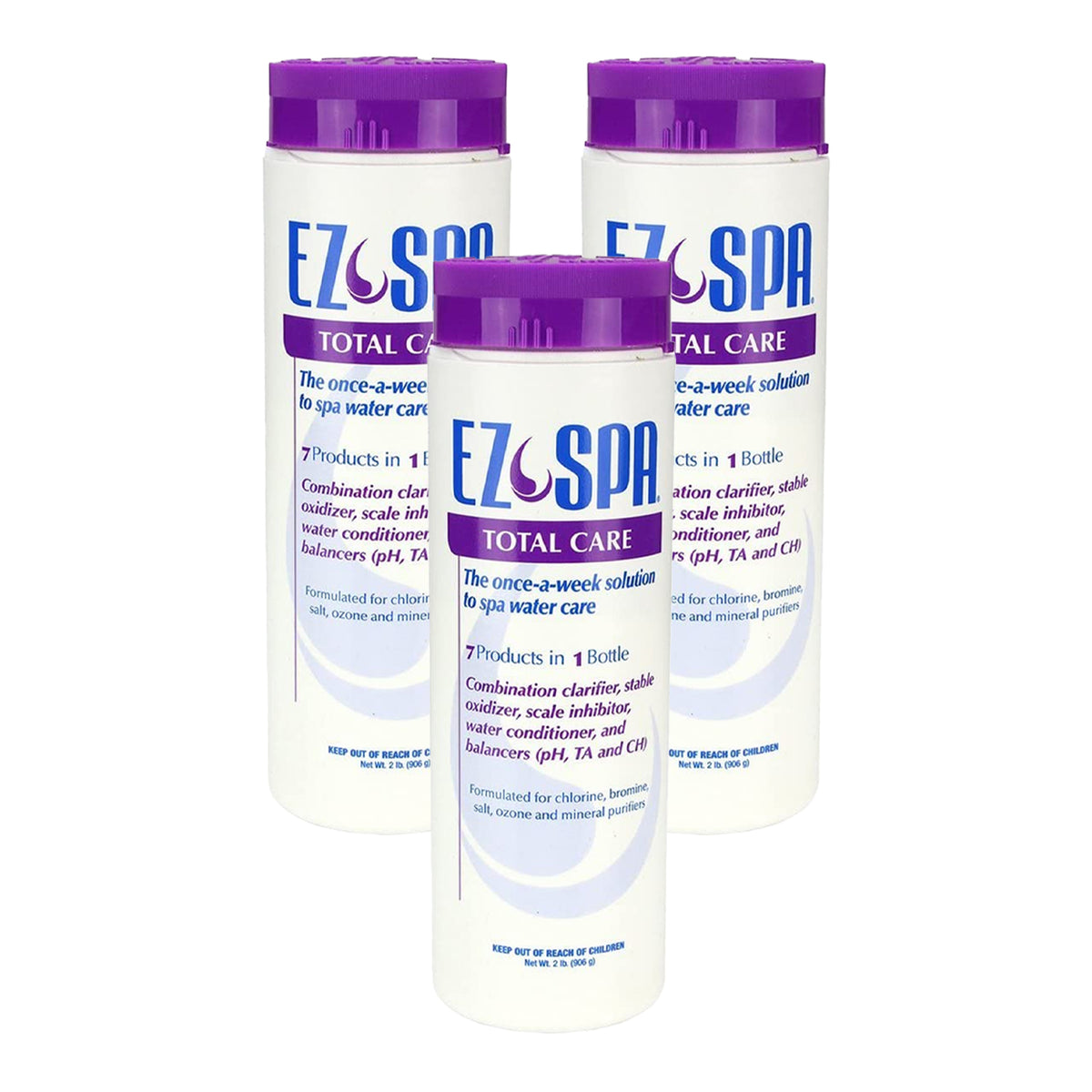 EZ Spa EZSTC2 Hot Tub Total Care Water Chemical Treatment Blend, 2 Lb (3 Pack)