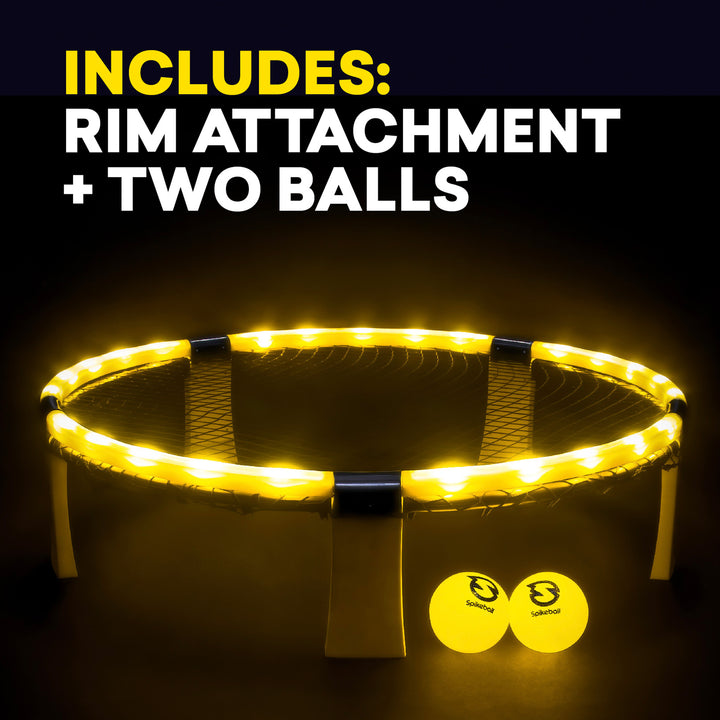 Spikeball SpikeBrite Night Play Light Set Attachment w/ Rim Attachments & Balls