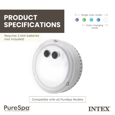 Intex PureSpa Multi-Colored LED Light for Bubble Spa Hot Tub | (Open Box) - VMInnovations