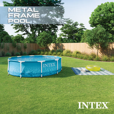 Intex 28207EH 10' x 30" Steel Metal Frame Beachside Swimming Pool w/ Filter Pump