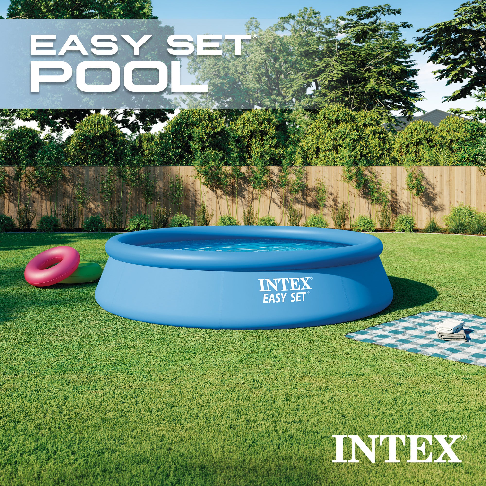 Intex 13' x 32" Easy Set Above Ground Swimming Pool & 530 GPH Filter Pump (Used)