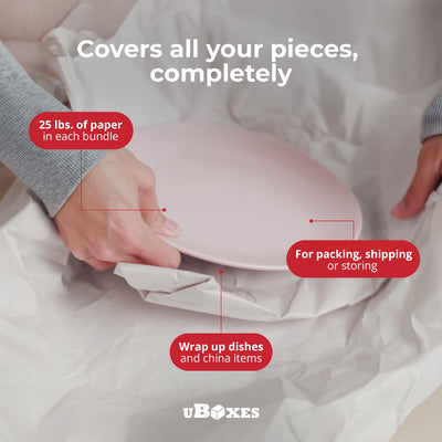 uBoxes Newsprint Packing Paper for Moving, Shipping, and Wrapping, 25 Lbs, White