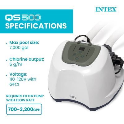 Intex Krystal Clear Saltwater System for 7000 Gallon Above Ground Swimming Pool