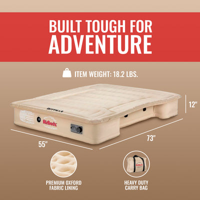Pittman Outdoors Truck Bed Air Mattress with Pump for Standard Truck Beds, 6'