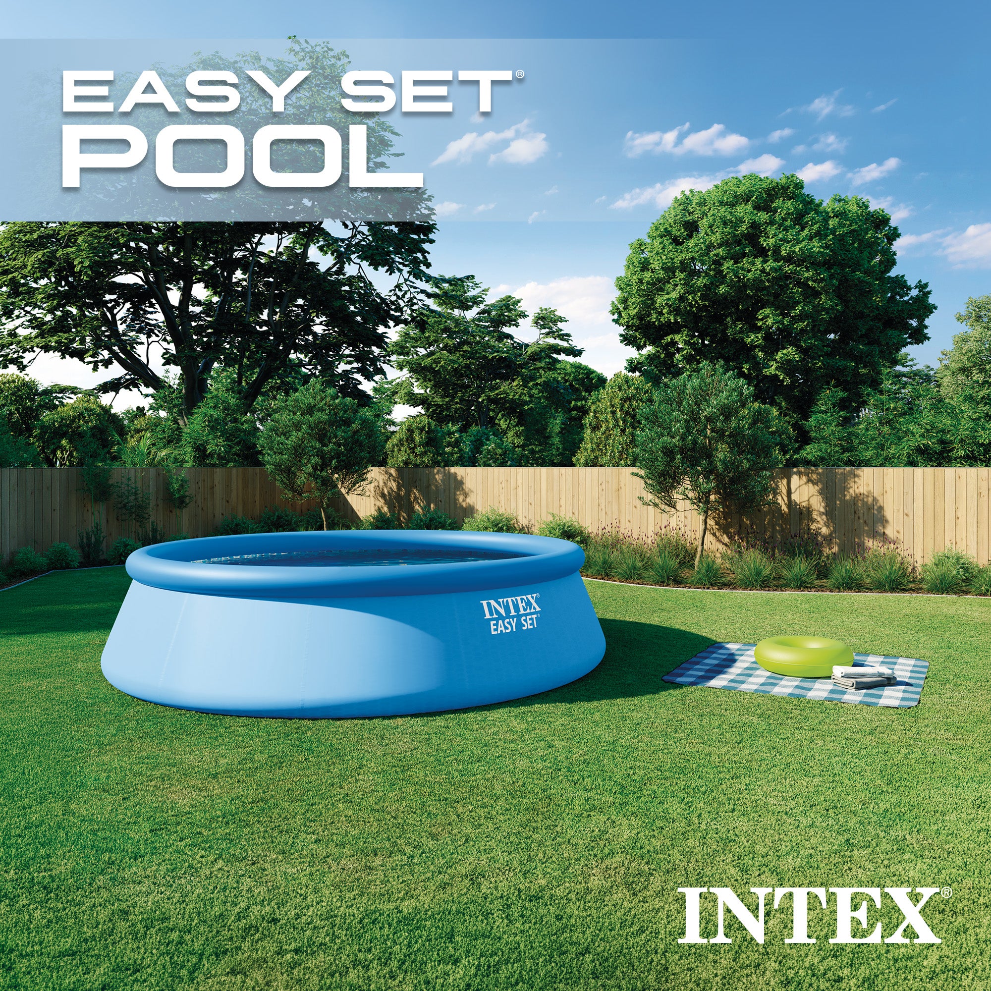 Intex 26165EH 15ft x 42in Easy Set Inflatable Above Ground Swimming Pool w/ Pump