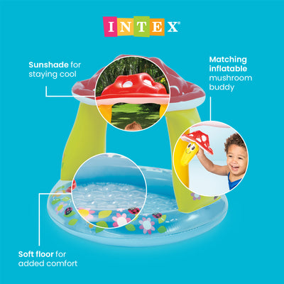 Intex Inflatable Mushroom Water Play Center Kiddie Baby Swimming Pool Ages 1-3
