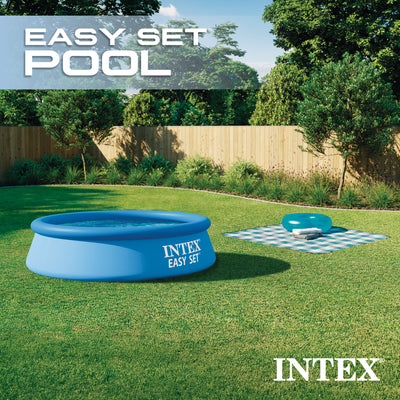 Intex 28106EH 8' x 24" Easy Set Inflatable Ring Round Swimming Pool, Blue