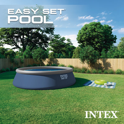 Intex Easy Set 15' x 42" Round Inflatable Outdoor Above Ground Swimming Pool Set