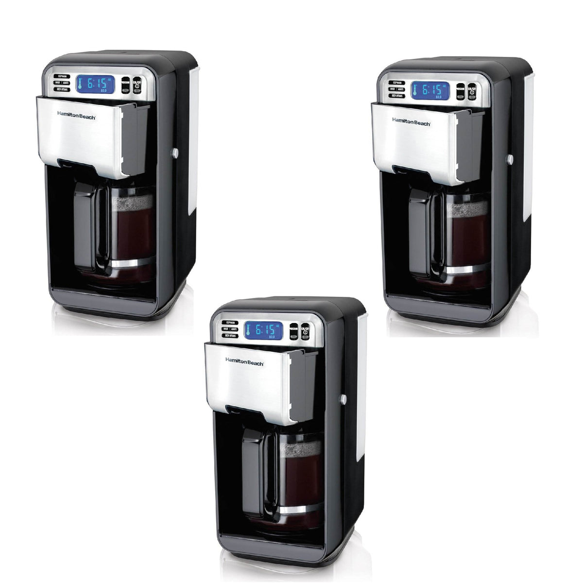 Hamilton Beach 12 Cup Digital Automatic LCD Programmable Coffee Maker (3 Pack)