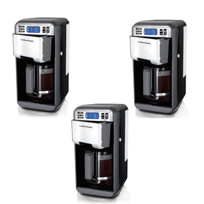 Hamilton Beach 12 Cup Digital Automatic LCD Programmable Coffee Maker (3 Pack)