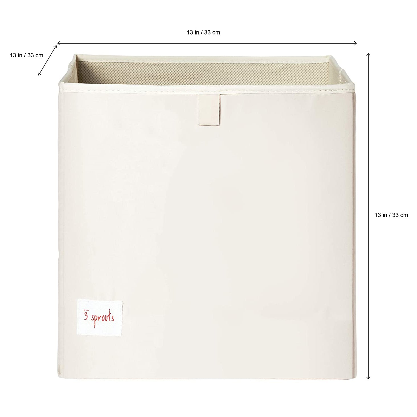 3 Sprouts Kids Childrens Foldable Fabric Storage Cube, Fox Design (Open Box) - VMInnovations