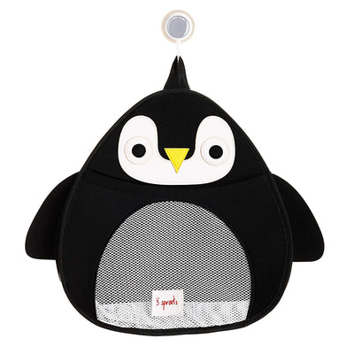 3 Sprouts Baby Hanging Suction Cup Large Bath/Shower Storage Organizer, Penguin