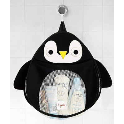 3 Sprouts Baby Hanging Suction Cup Large Bath/Shower Storage Organizer, Penguin