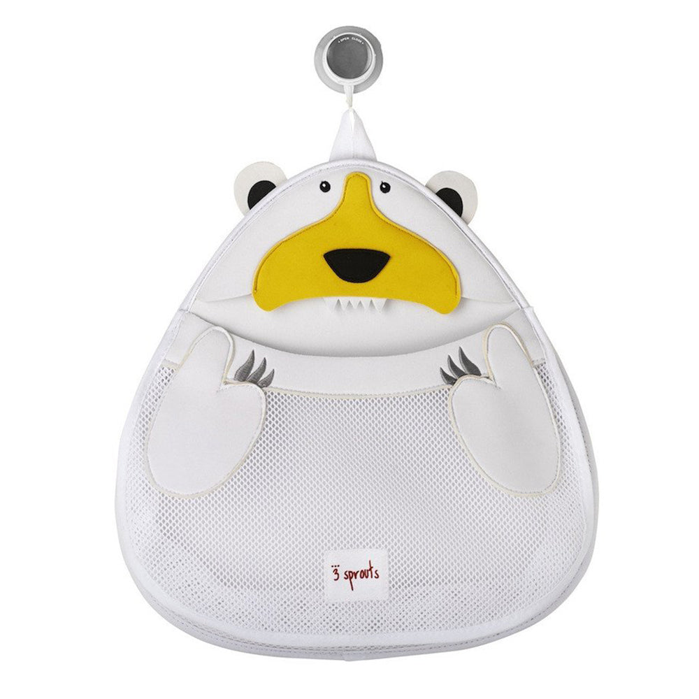 3 Sprouts Baby Hanging Suctioned Cup Bath/Shower Storage Organizer, Polar Bear