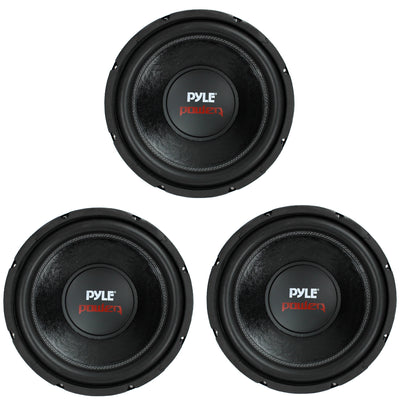 PYLE 12" 1600W 4Ohm DVC Black Car Stereo Audio Power Subwoofer Dual Coil(3 Pack) - VMInnovations