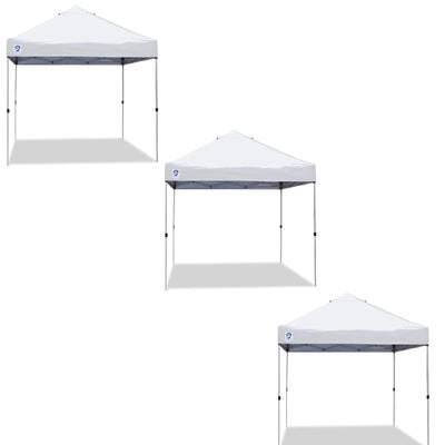 Z-Shade 10' x 10' Straight Leg Portable Instant Shade Tent, White (3 Pack) - VMInnovations