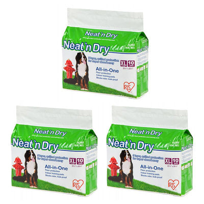 IRIS USA Neat 'n Dry Extra Large Dog Potty Training Pads, 100 Count (3 Pack)