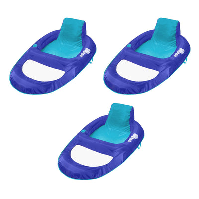SwimWays Spring Float Recliner XL Floating Swimming Pool Lounge Chair (3 Pack) - VMInnovations