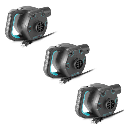 Intex 120 Volt AC Electric 38.9 CFM Inflatable Float & Air Bed Pump (3 Pack) - VMInnovations